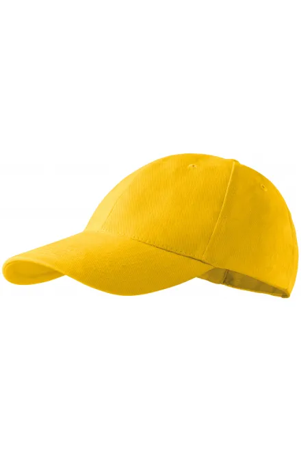casquette 6 panneaux, jaune
