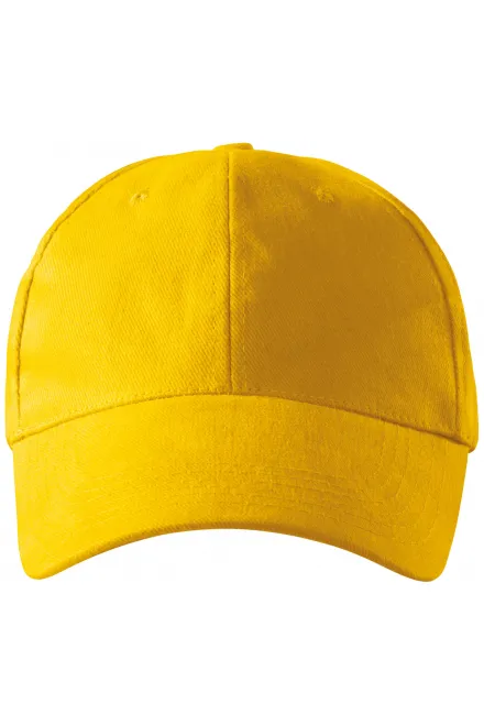 casquette 6 panneaux - jaune, réglable