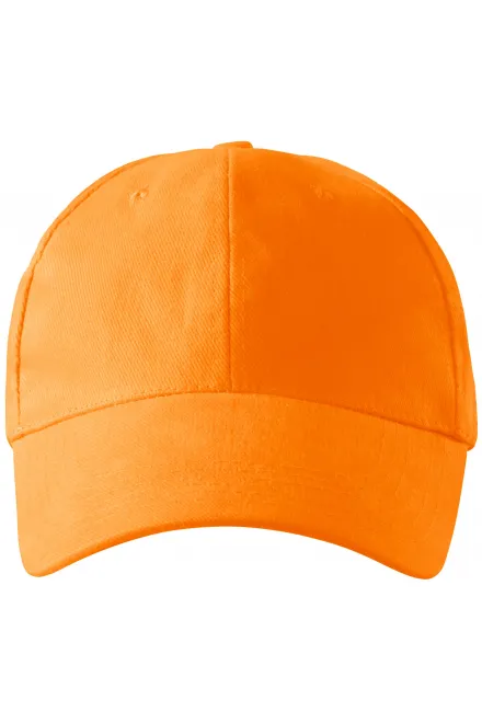 casquette 6 panneaux - mandarine, réglable