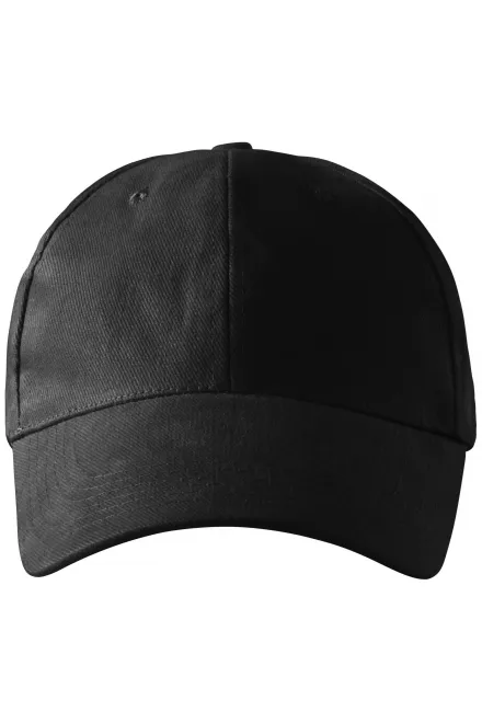 casquette 6 panneaux - noir, réglable