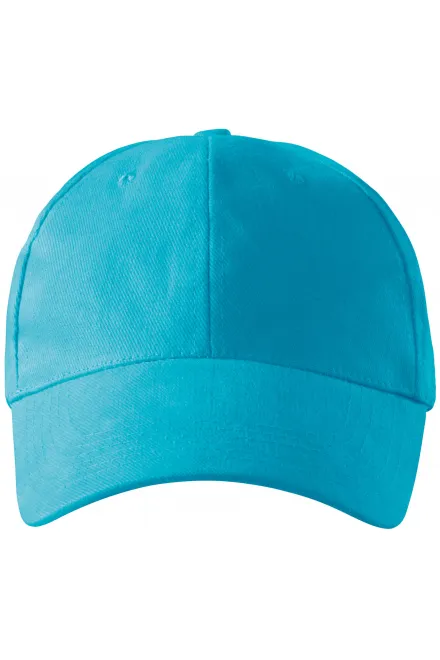 casquette 6 panneaux - turquoise, réglable