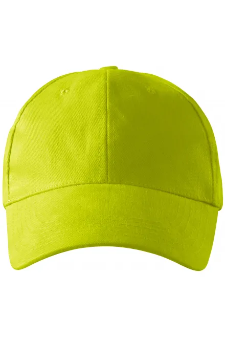 casquette 6 panneaux - vert citron, réglable