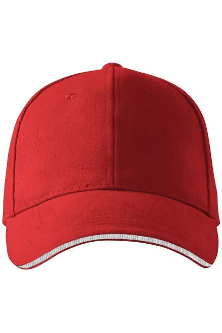 Casquette contrastée - rouge, réglable