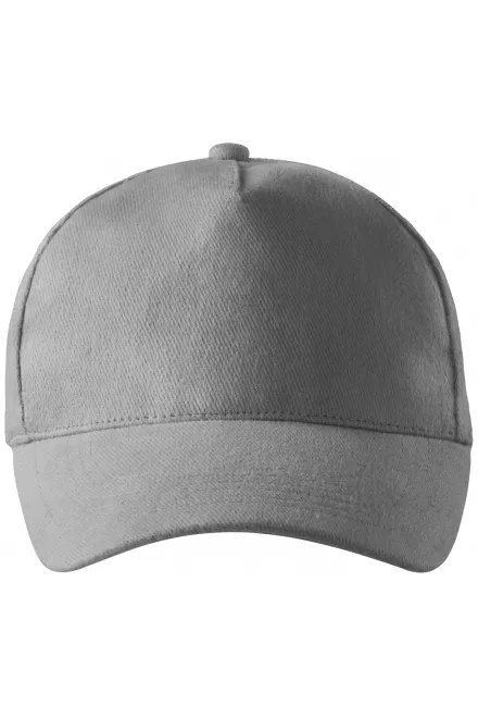 Casquette en coton 5 panneaux - argent clair, réglable