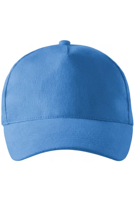 Casquette en coton 5 panneaux - bleu clair, réglable