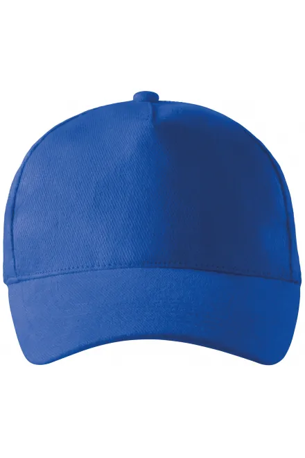 Casquette en coton 5 panneaux - bleu royal, réglable