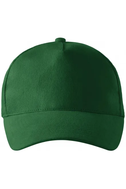 Casquette en coton 5 panneaux - bouteille verte, réglable