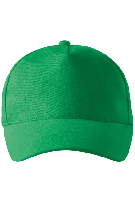 Casquette en coton 5 panneaux - herbe verte, réglable
