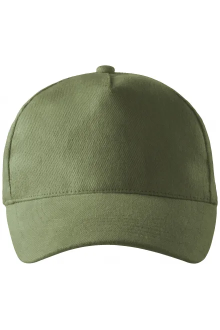 Casquette en coton 5 panneaux - khaki, réglable
