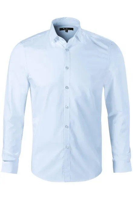 Chemise homme à manches longues Coupe slim - bleu clair, M