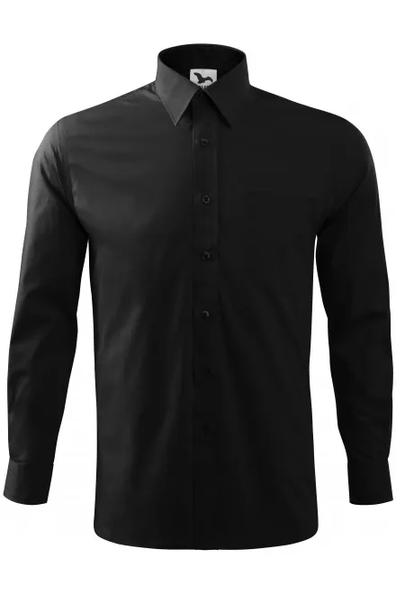 Chemise homme à manches longues - noir, M