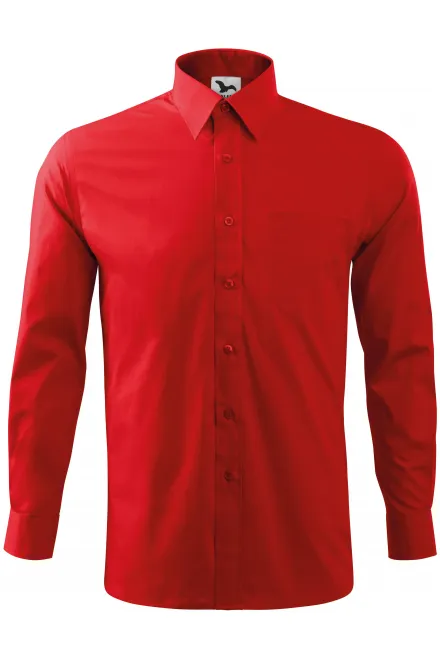 Chemise homme à manches longues - rouge, M
