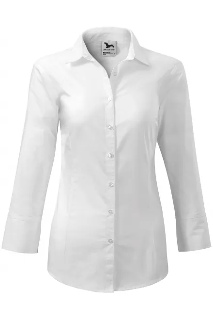 Chemisier femme à manches longues - blanche, M