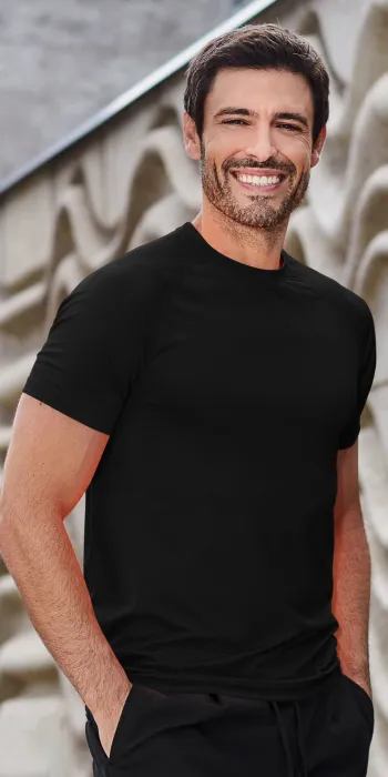 T-shirt de sport homme, noir