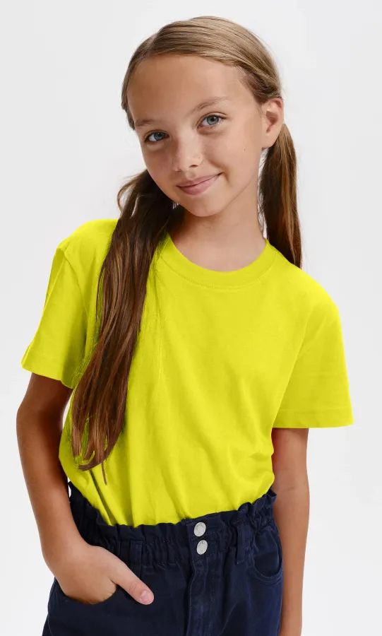 T-shirt léger pour enfants, jaune citron T-shirt léger pour enfants, jaune citron