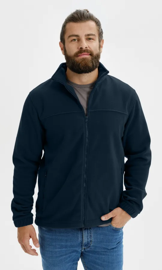 Veste polaire homme, bleu foncé Veste polaire homme, bleu foncé