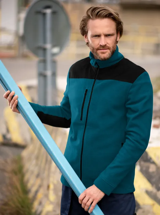 Veste polaire unisexe chaude, petrol blue