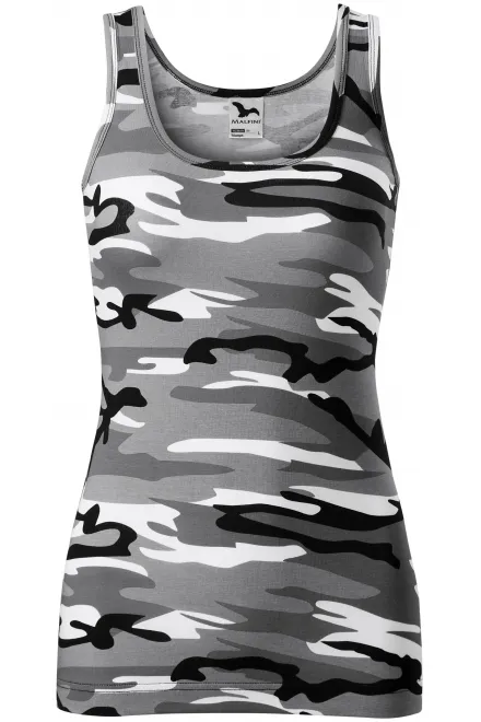 Débardeur camouflage femme - gris camouflage, 2XL
