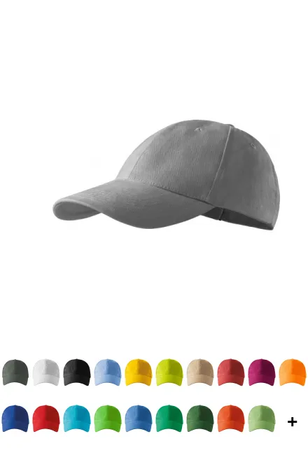 casquette 6 panneaux, argent clair