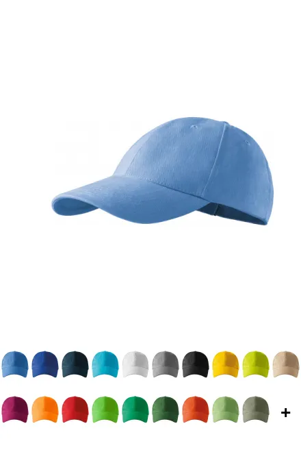 casquette 6 panneaux, bleu ciel
