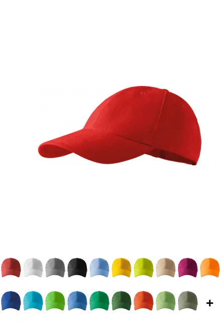 casquette 6 panneaux, rouge
