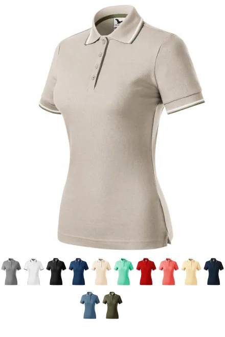 Polo classique femme, gris glacé