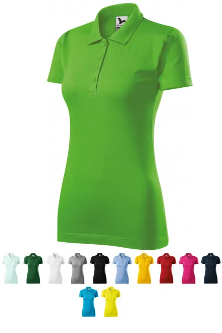 Polo coupe slim pour femme, Pomme verte