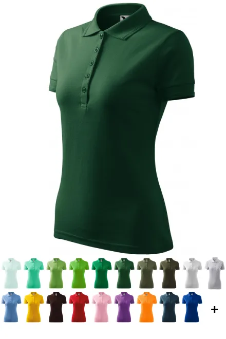 Polo élégant pour femme, bouteille verte