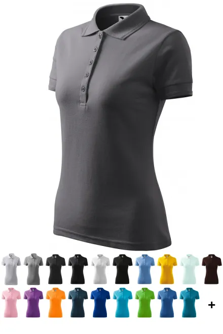Polo élégant pour femme, gris acier