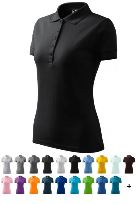 Polo élégant pour femme, gris ébène