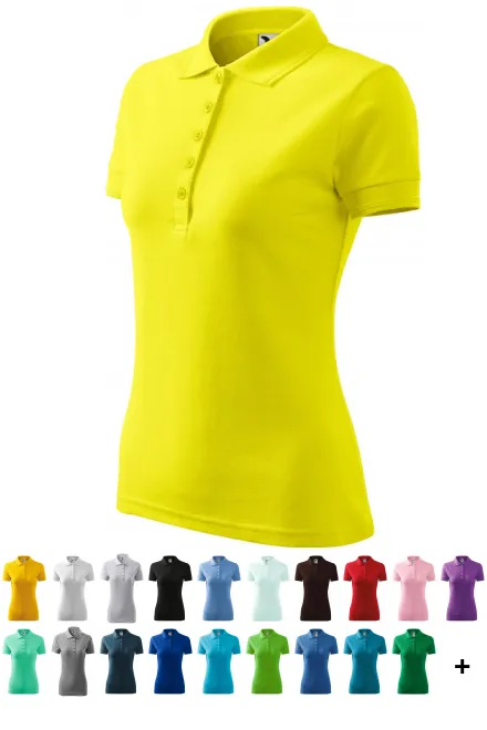 Polo élégant pour femme, jaune citron