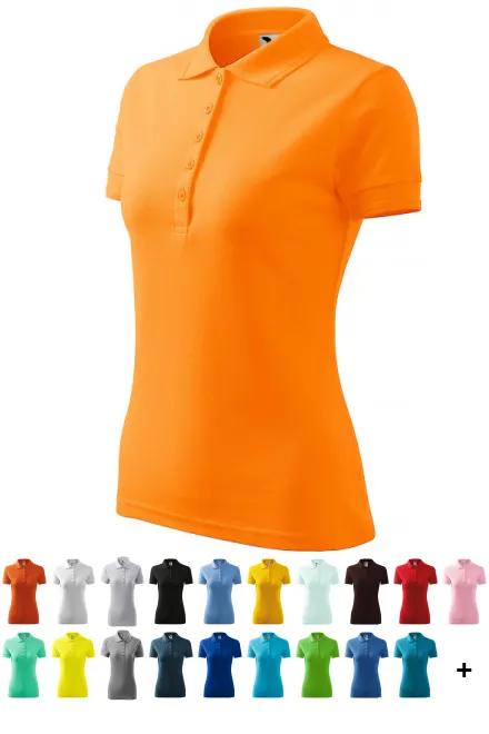 Polo élégant pour femme, mandarine
