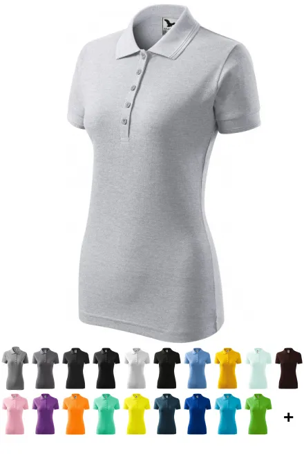 Polo élégant pour femme, marbre gris clair