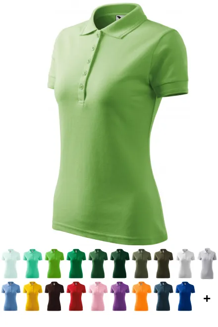 Polo élégant pour femme, pois vert