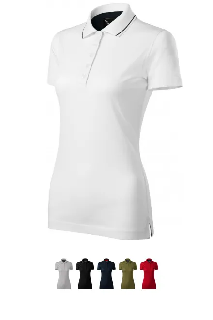 Polo mercerisé élégant pour femme, blanche