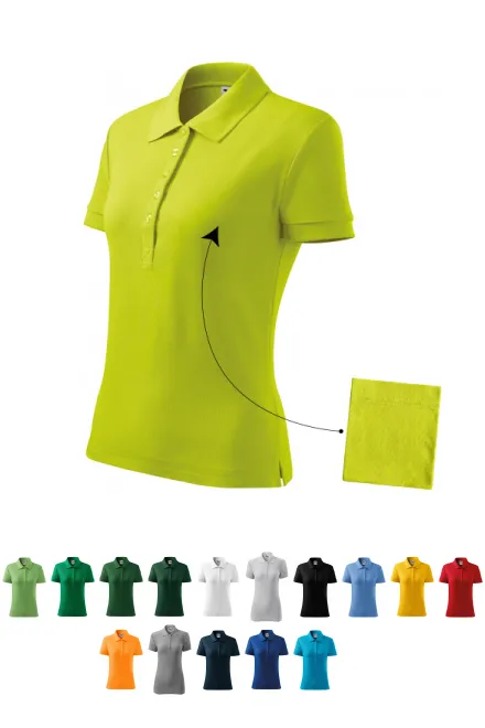 Polo simple femme, vert citron