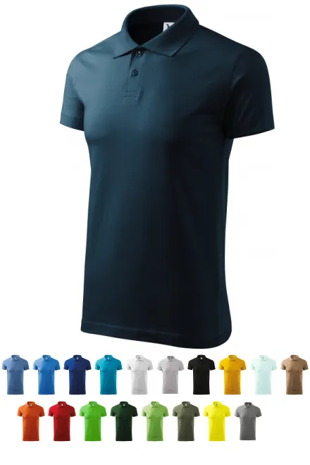 Polo simple homme, bleu foncé