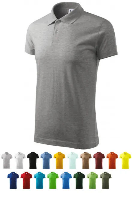 Polo simple homme, marbre gris foncé