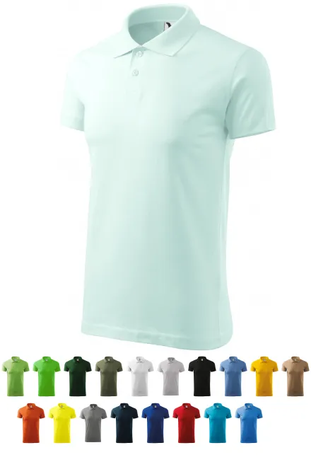 Polo simple homme, vert glace