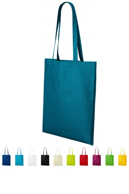 Sac shopping en coton, petrol blue