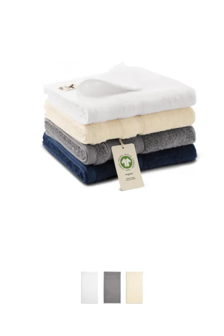 Serviette en coton bio, bleu foncé Serviette en coton bio, bleu foncé