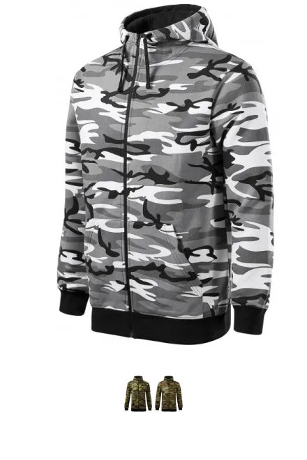 Sweat camouflage homme, gris camouflage