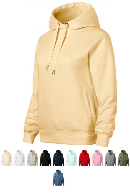 Sweat femme confortable à capuche, vanille