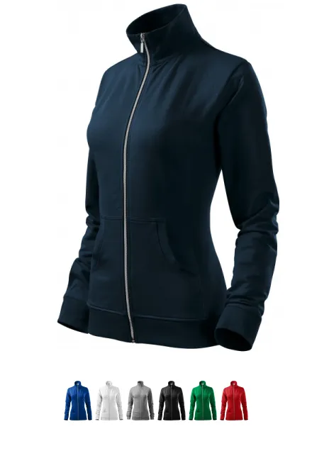 Sweat femme sans capuche, bleu foncé