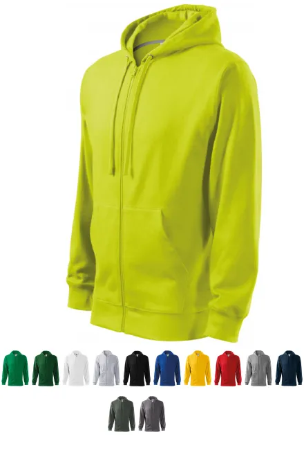 Sweat homme à capuche, vert citron