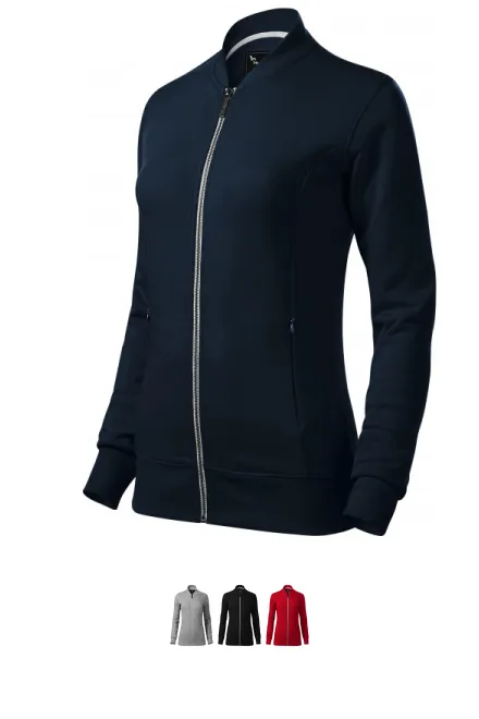 Sweat-shirt femme avec poches cachées, bleu foncé