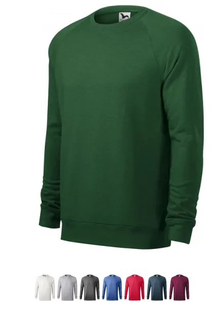 Sweat simple homme, marbre vert bouteille