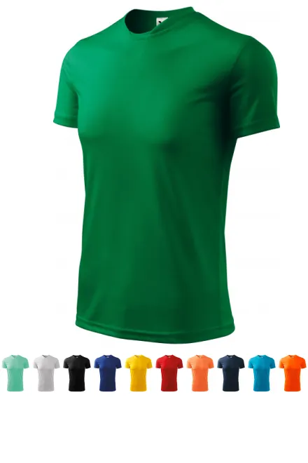 T-shirt à encolure asymétrique, herbe verte