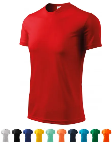 T-shirt à encolure asymétrique, rouge