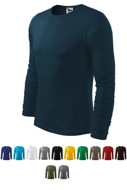 T-shirt à manches longues pour hommes, bleu foncé
